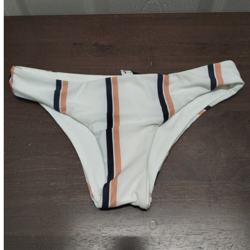 Tavik NWT XS Ali Moderate Coverage Desert Clay Stripe Reversible Bikini Bottom